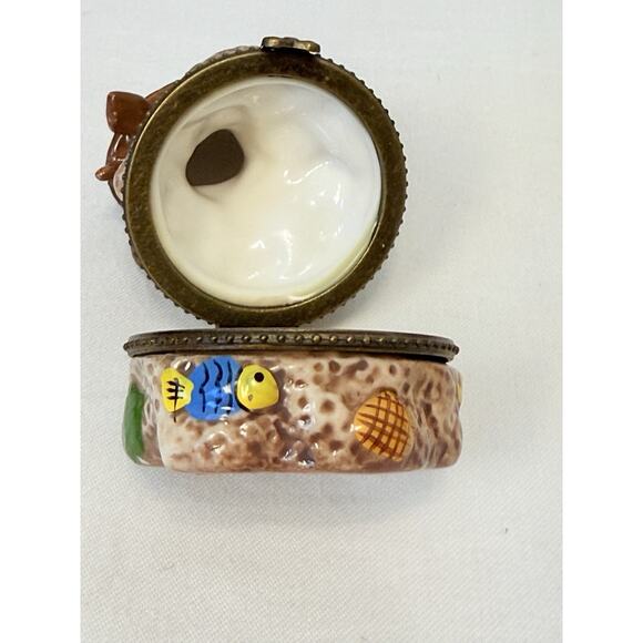 Vtg Direct Connections Co. Sea Turtles Hinged Trinket Box - Picture 9 of 12